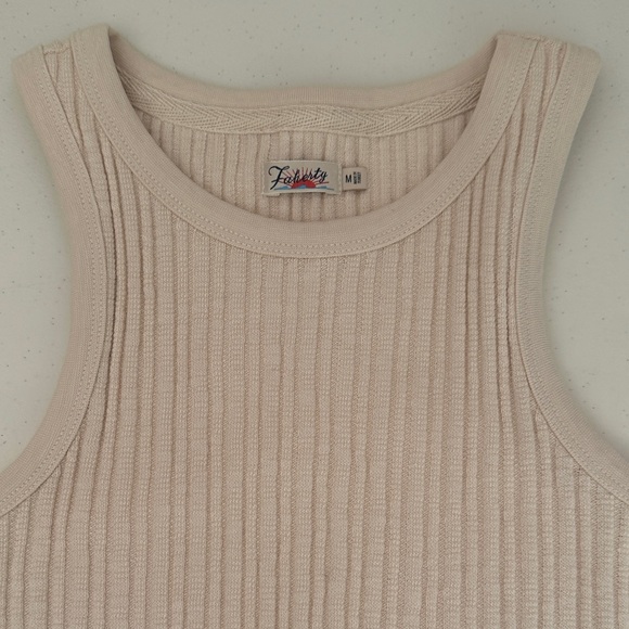 Faherty Beige Ribbed Tank Top - Picture 2 of 3